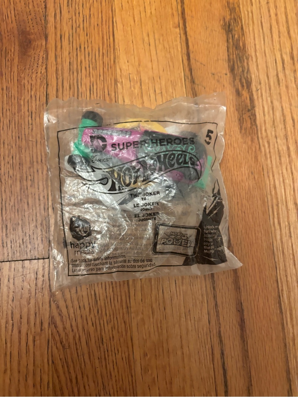 Vintage 2016 Hot Wheels DC Super Heroes Batman #5 Joker Car McDonalds Meal Toy